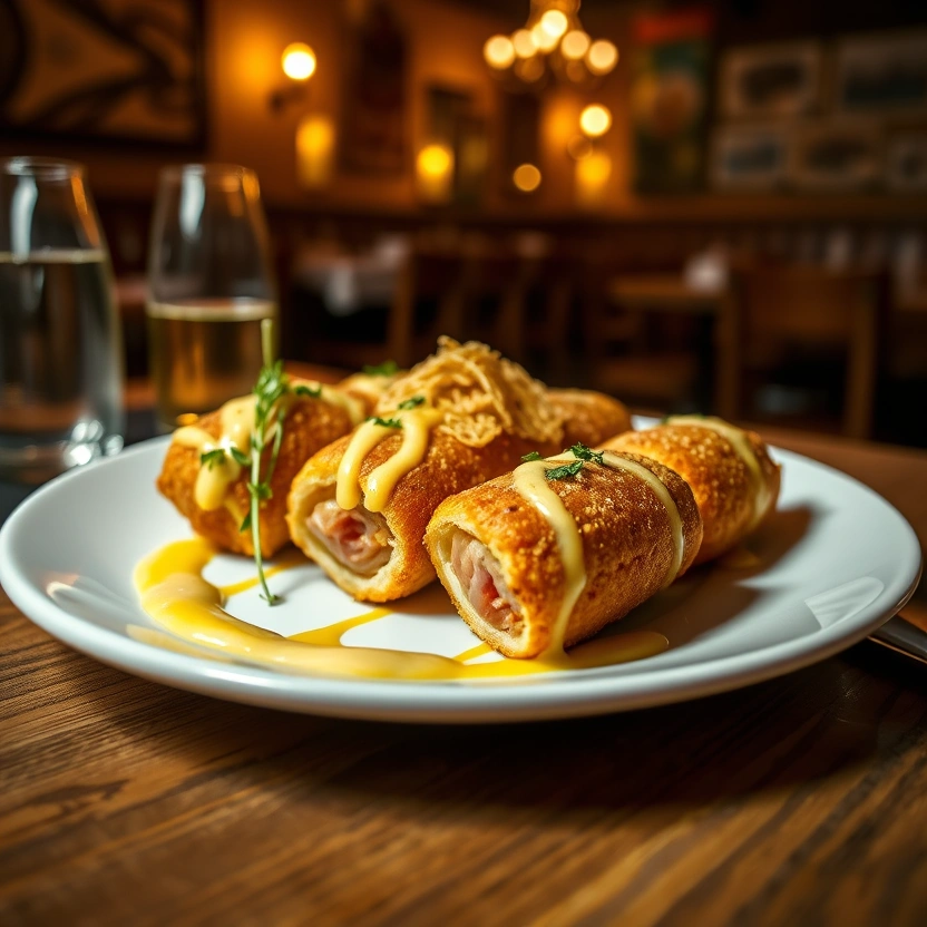 Golden ham croquetas with saffron aioli