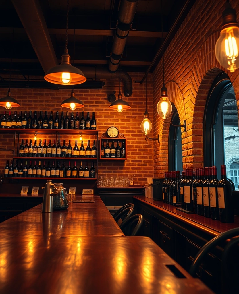 Intimate bar interior with warm amber lighting