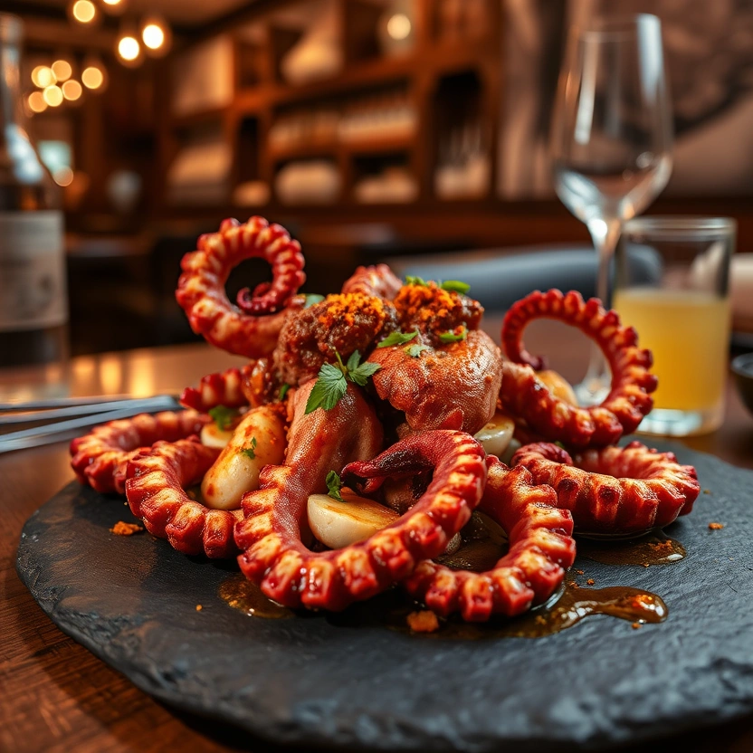 Pulpo a la gallega with smoked paprika